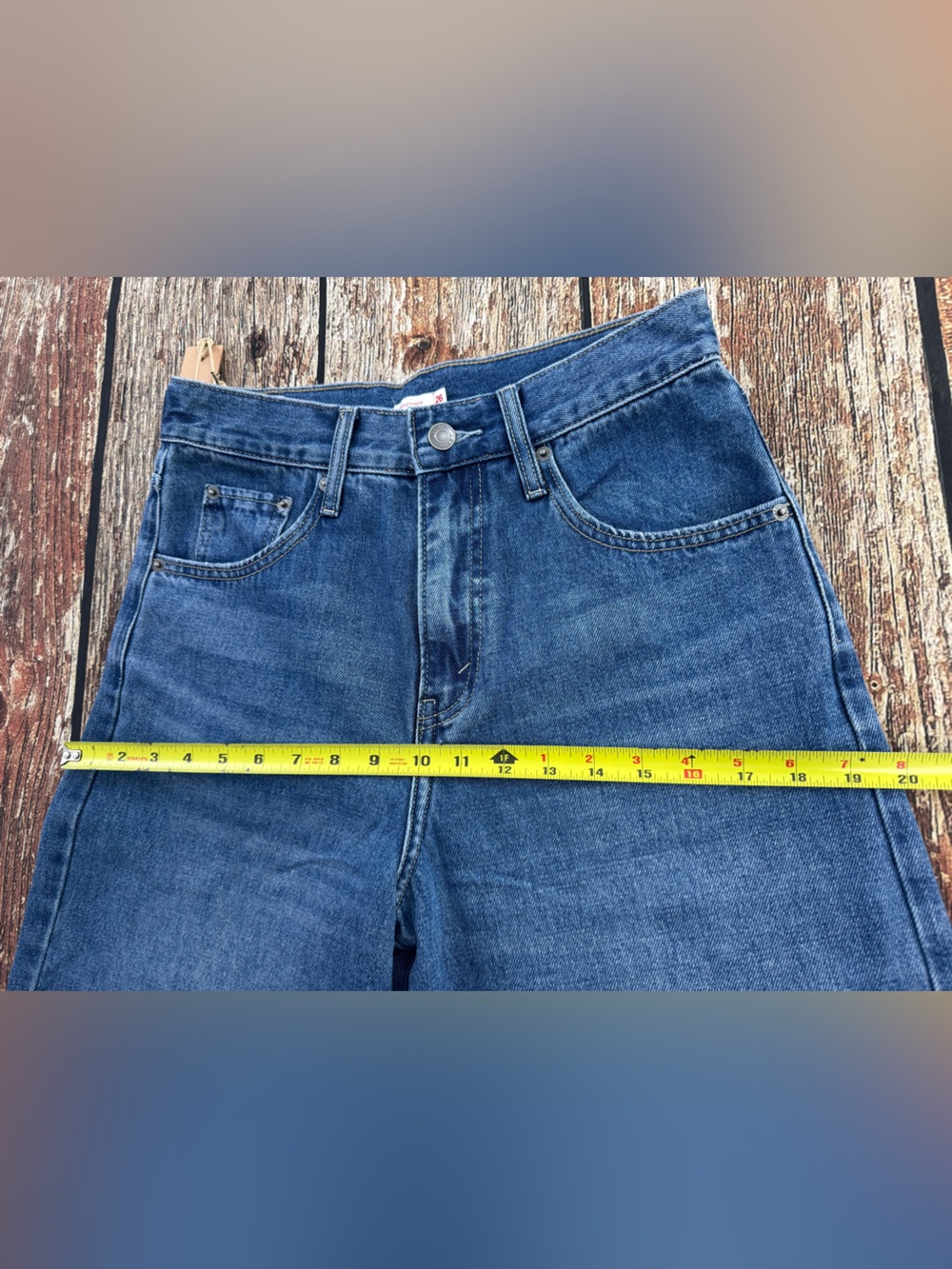 NEXTrys Women's Adapther Wide Leg, Baggy Denim Jeans Medium Wash, Size 26 x 31 - Picture 6 of 15